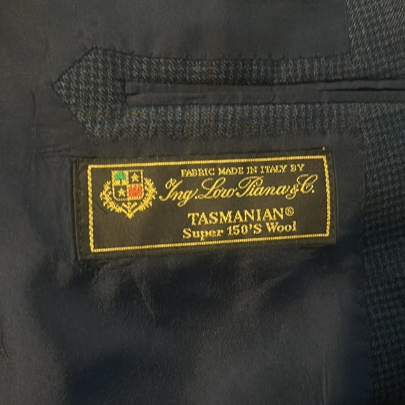 COPY - Hickey Freeman plaid navy blazer - Picture 3 of 3